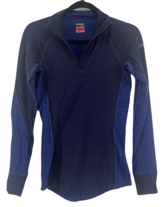 Icebreaker Tops - Icebreaker Merino Zone 260 Shirt Women's Small S Navy Half Zip Thermal Baselayer